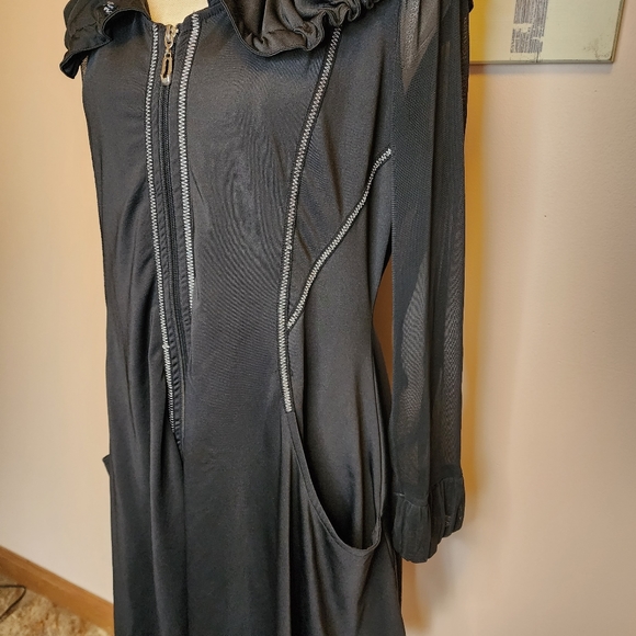 Alison Sheri EUC unique goth dress black L - Picture 4 of 14